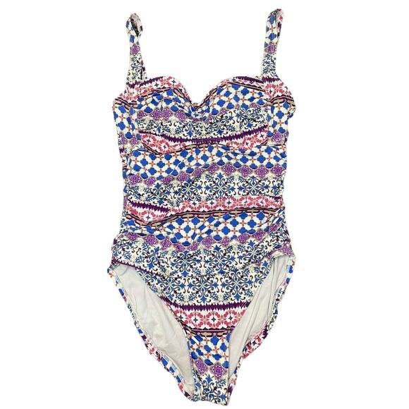 La Blanca One Piece Swimsuit Bright Geometric - Picture 1 of 4
